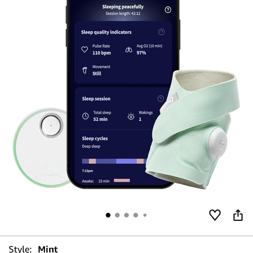 Owlet Smart Sock Sleep Monitor - Mint